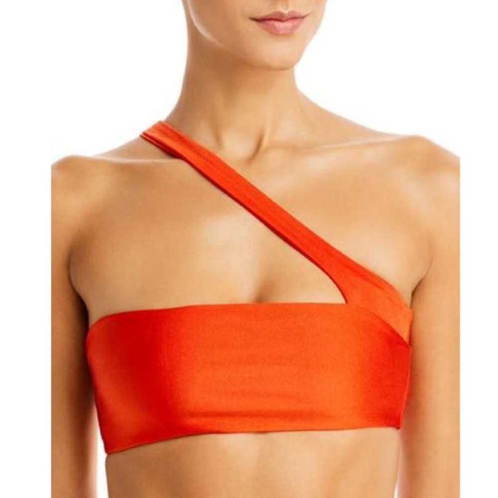 JADE Swim Womens Orange Metallic
Stretch Beachwear Bikini Swim Top‎ Size XS